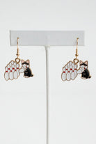 Bowling Kitty Earrings