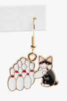 Bowling Kitty Earrings