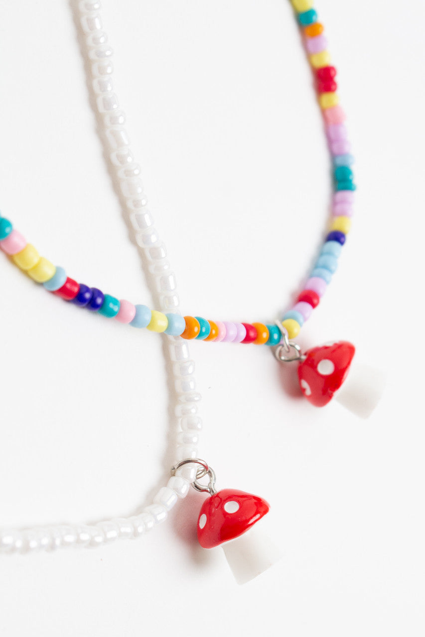 Beaded Mushroom Necklace