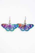 Rainbow Chrome Butterfly Earrings