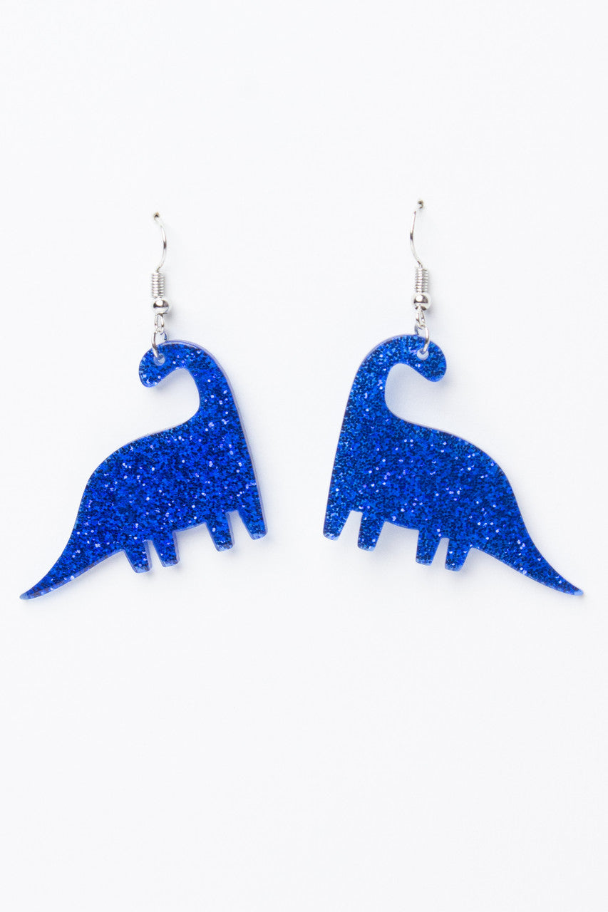 Glitter Dinosaur Earrings