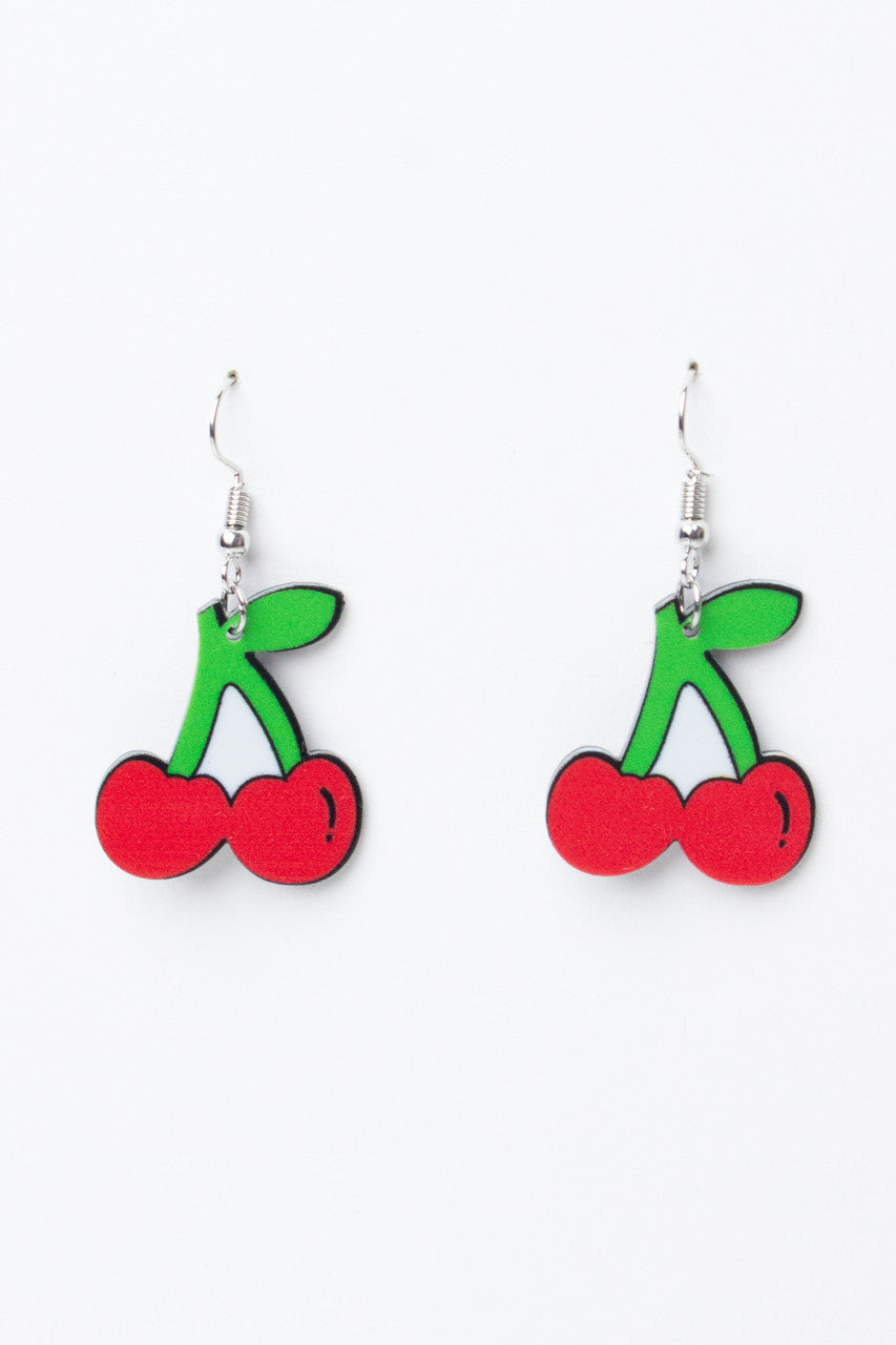 Cartoon Cherry Earrings