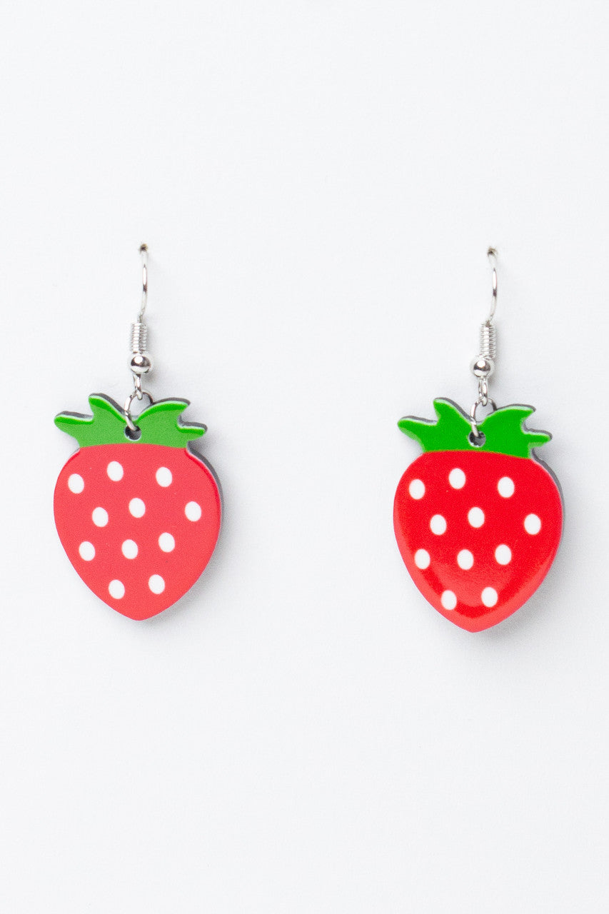 Cartoon Strawberry Earrings