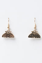 Gold Lunar Moth Earrings