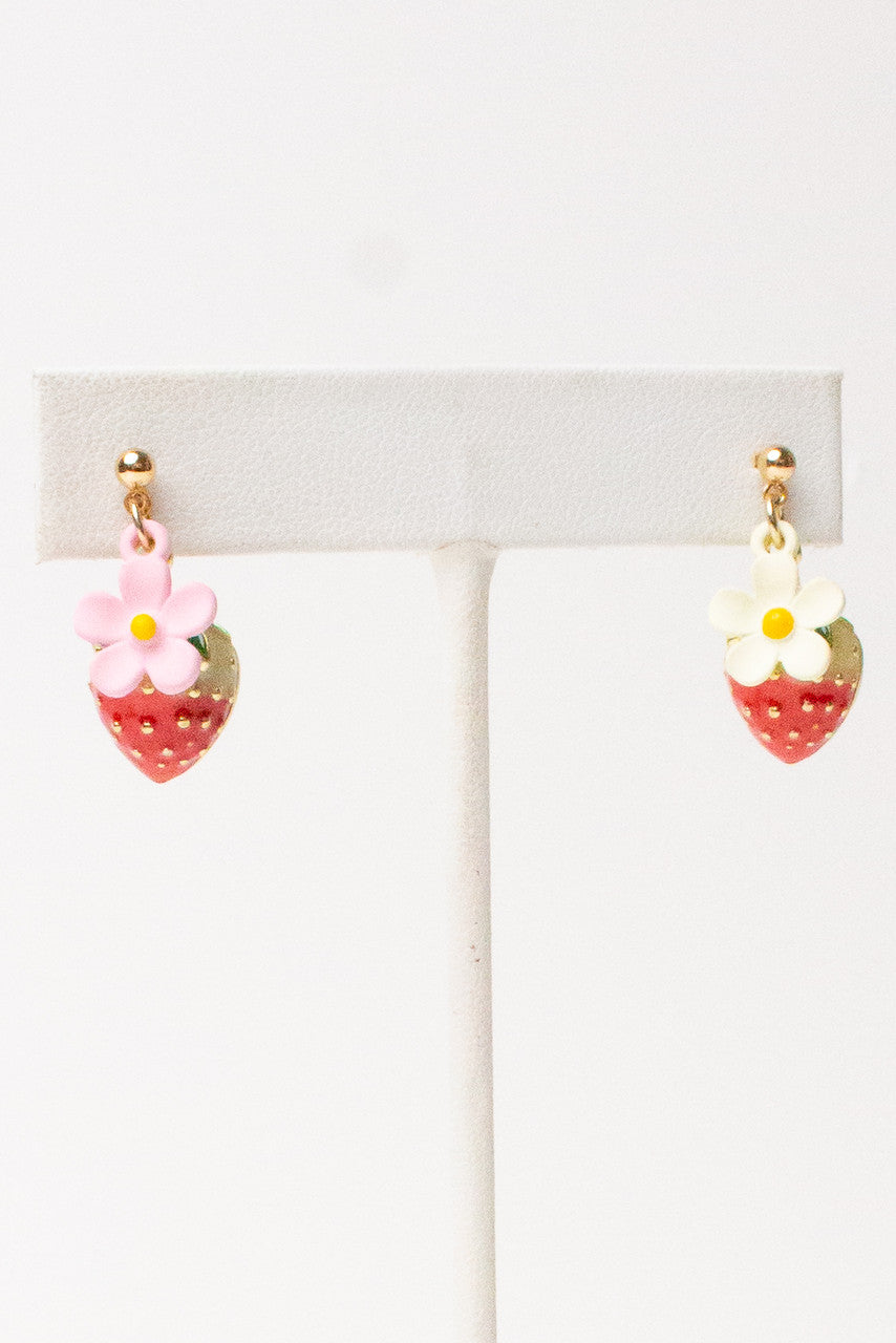 Strawberry Flower Earrings