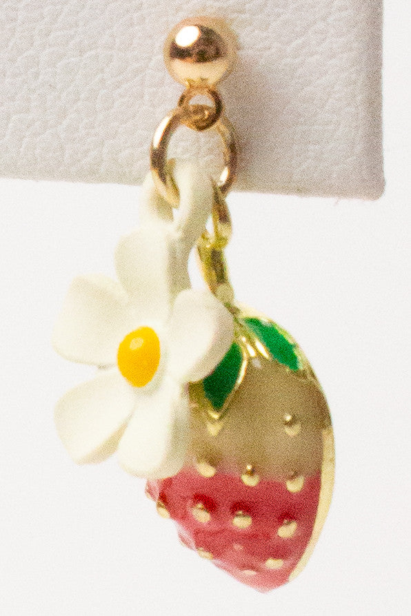 Strawberry Flower Earrings