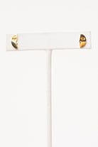 Gold Moon Face Earrings