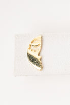 Gold Moon Face Earrings