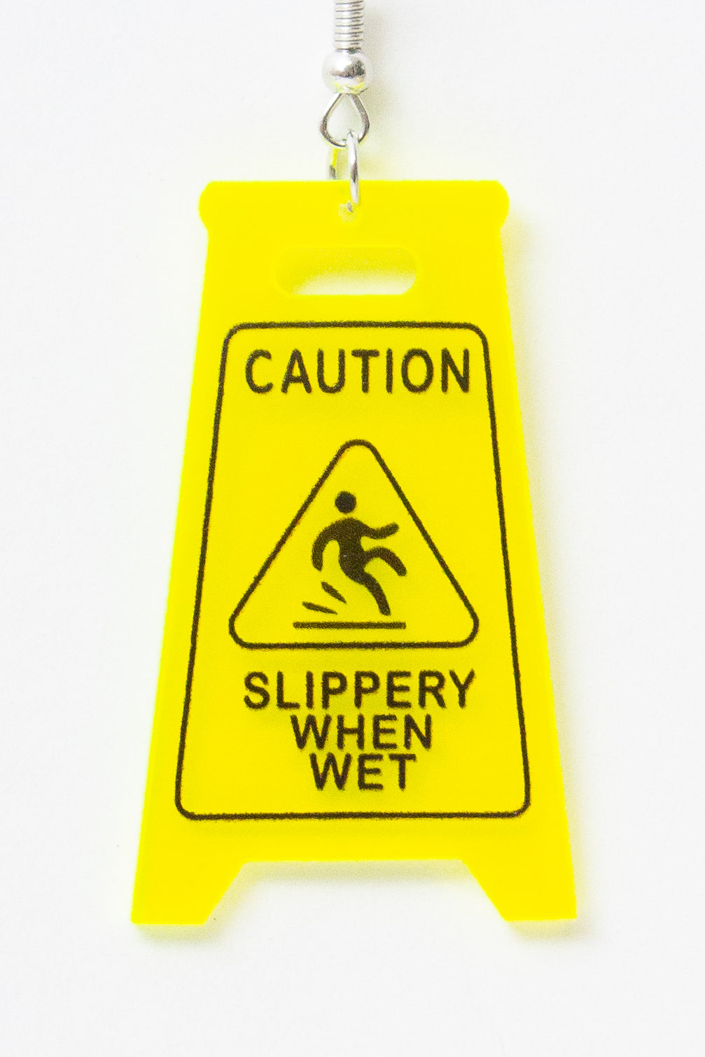 Wet Floor Sign Earrings
