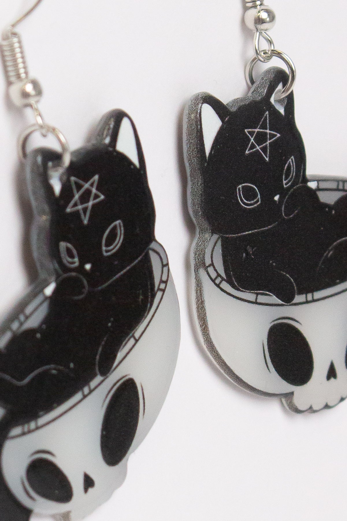 Skull Kitty Earrings