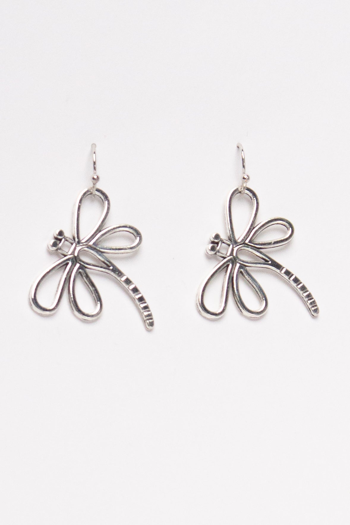 Silver Dragonfly Earrings