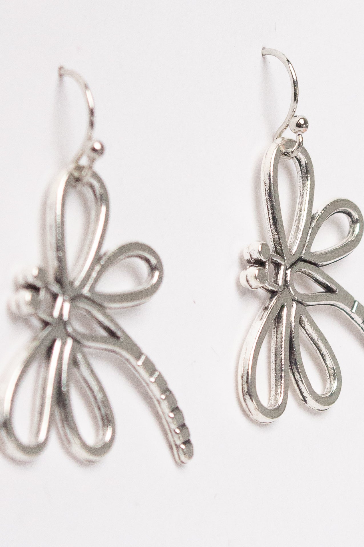 Silver Dragonfly Earrings