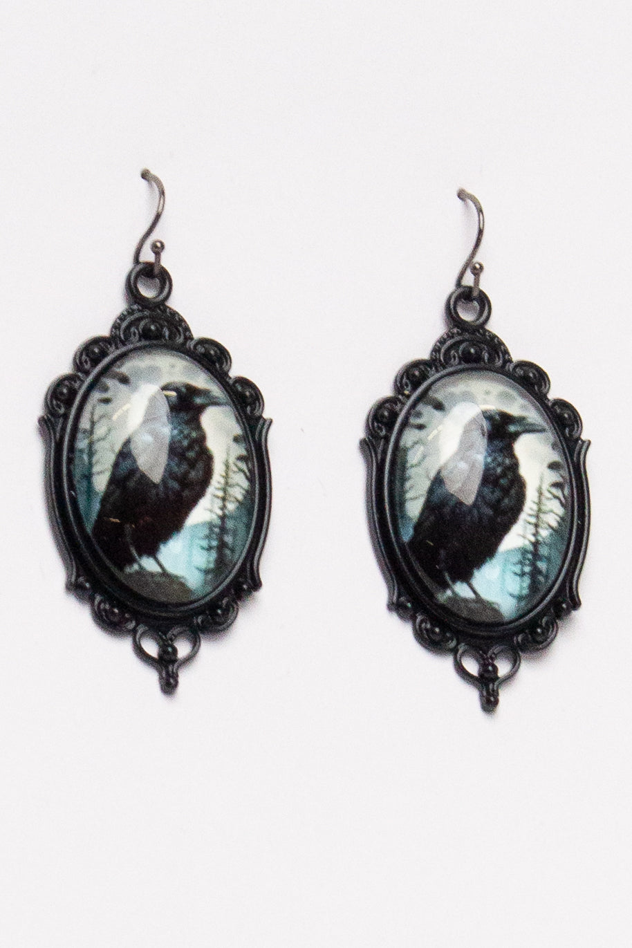 Antique Raven Earrings