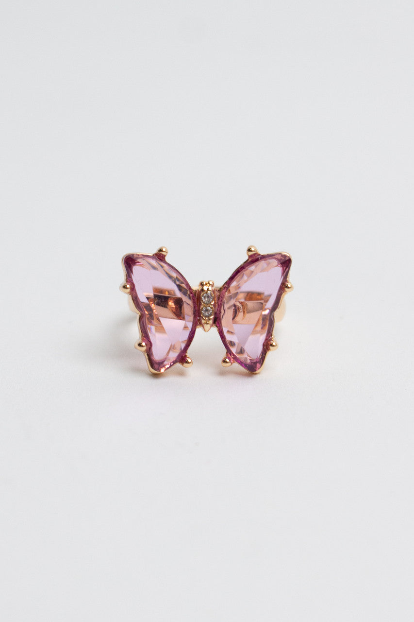 Crystal Butterfly Ring