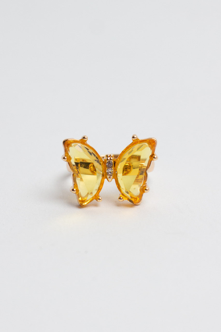 Crystal Butterfly Ring