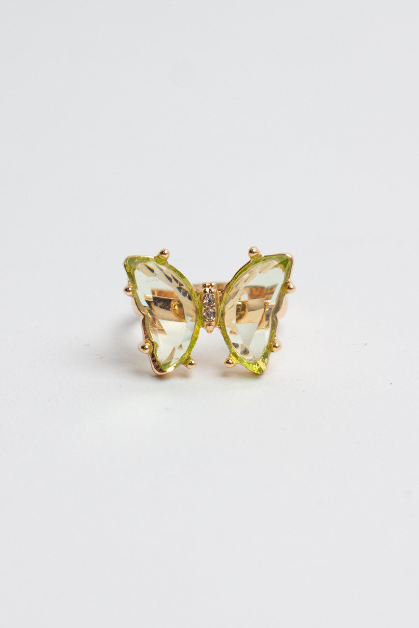 Crystal Butterfly Ring
