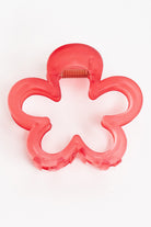 Flower Outline Claw Hair Clip