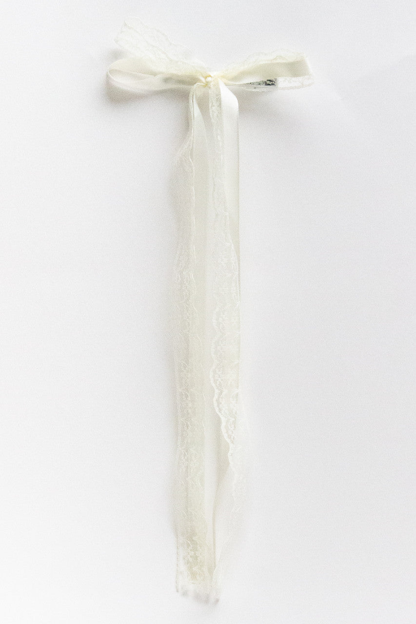 Ribbon & Lace Bow Hair Clip