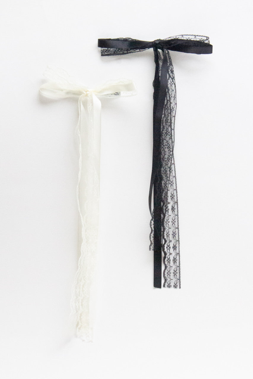 Ribbon & Lace Bow Hair Clip
