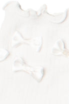 Satin Bow Lettuce Edge Socks