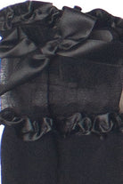 Bow Detail Mesh Top Knee High Socks