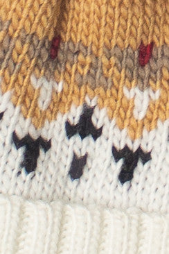Knit Pom Fair Isle Beanie