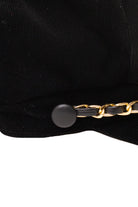 Velvet Corduroy Chain Cabbie Hat