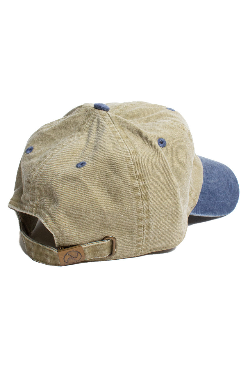 Khaki & Blue Dad Hat