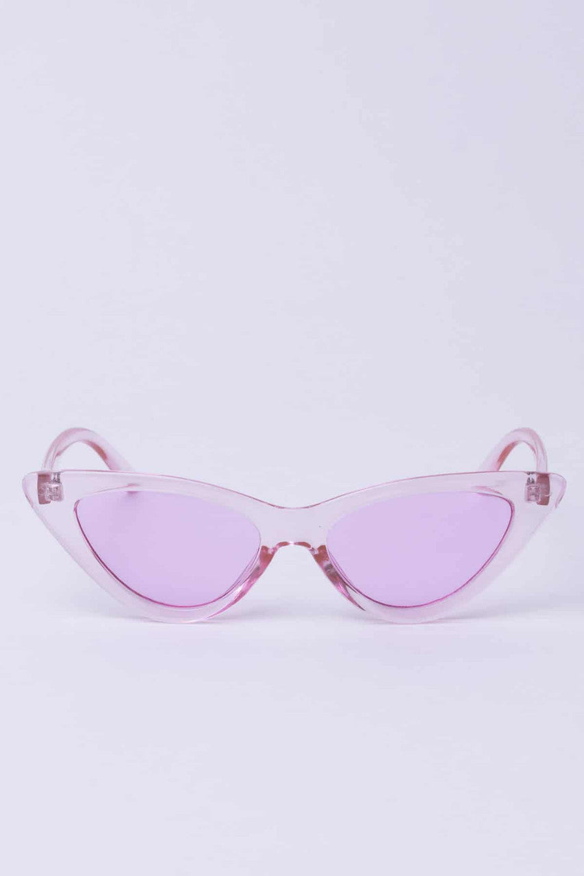 Clear Colored Cat Eye Sunglasses