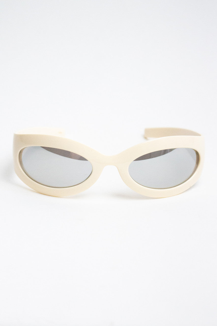 Oval Thick Frame Sunglasses