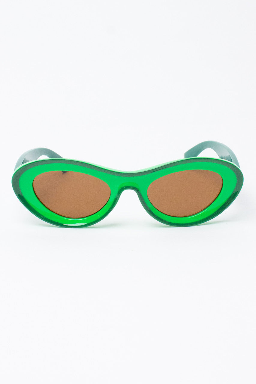 Oval Outline Frame Sunglasses