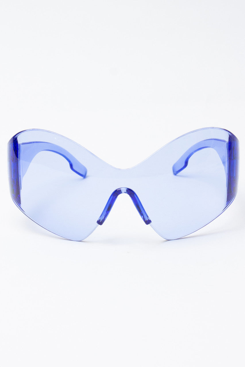 Rimless Goggle Shield Sunglasses