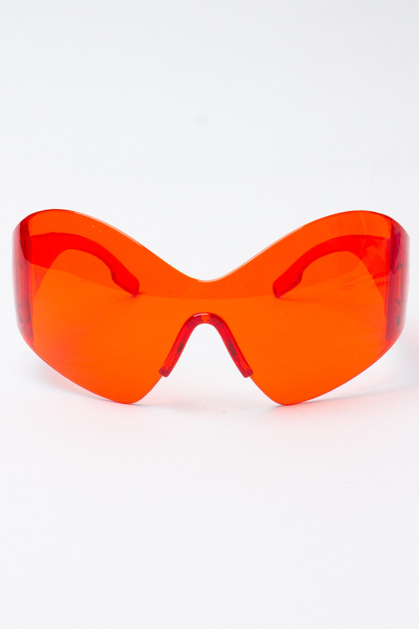 Rimless Goggle Shield Sunglasses