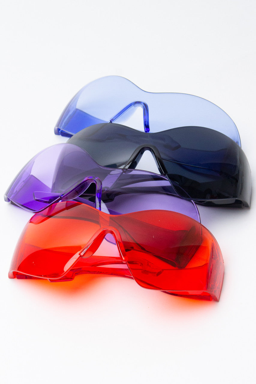Rimless Goggle Shield Sunglasses
