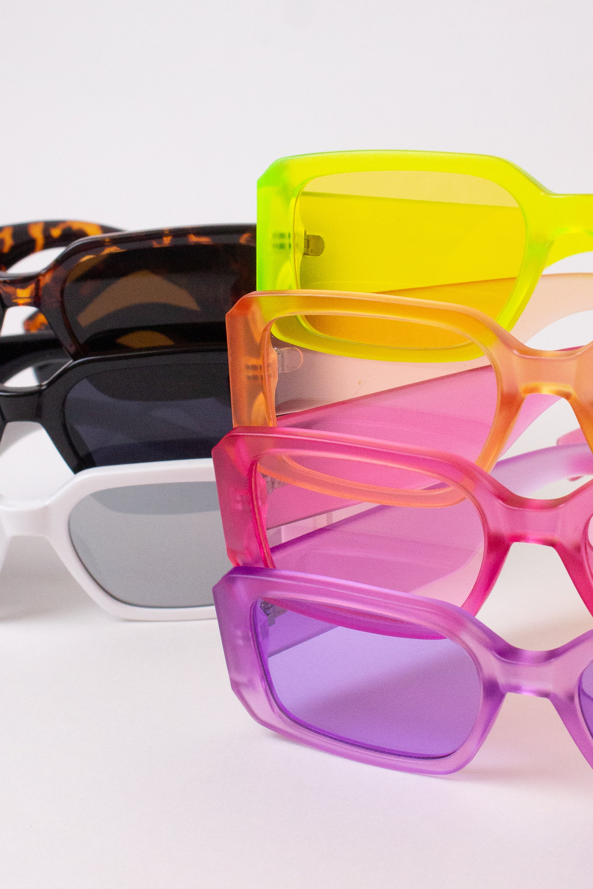 Thick Frame Rectangle Sunglasses