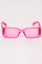 Thick Frame Rectangle Sunglasses - Pink
