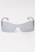 Narrow Shield Sunglasses - Silver