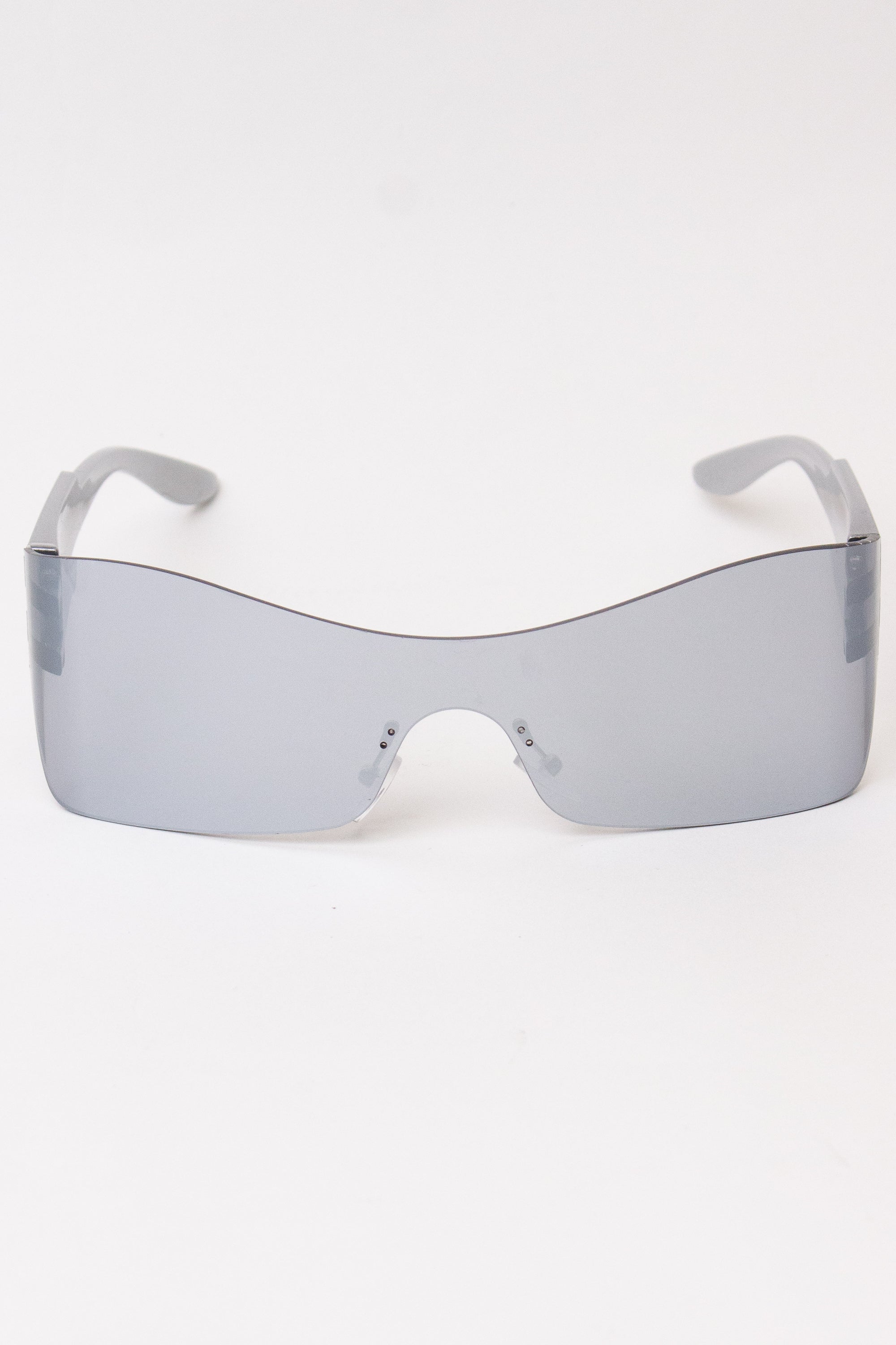 Narrow Shield Sunglasses - Silver