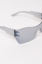 Narrow Shield Sunglasses - Silver