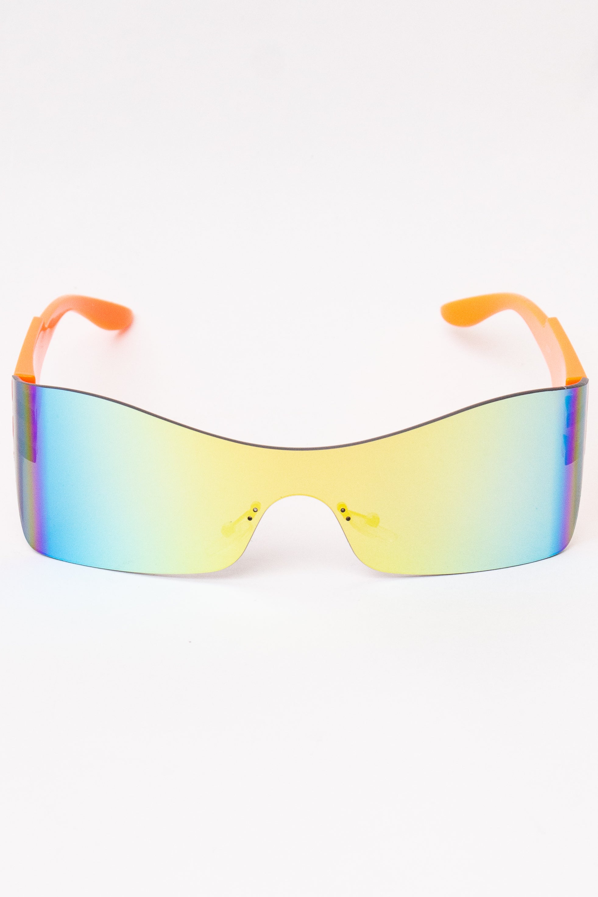 Narrow Shield Sunglasses - Orange