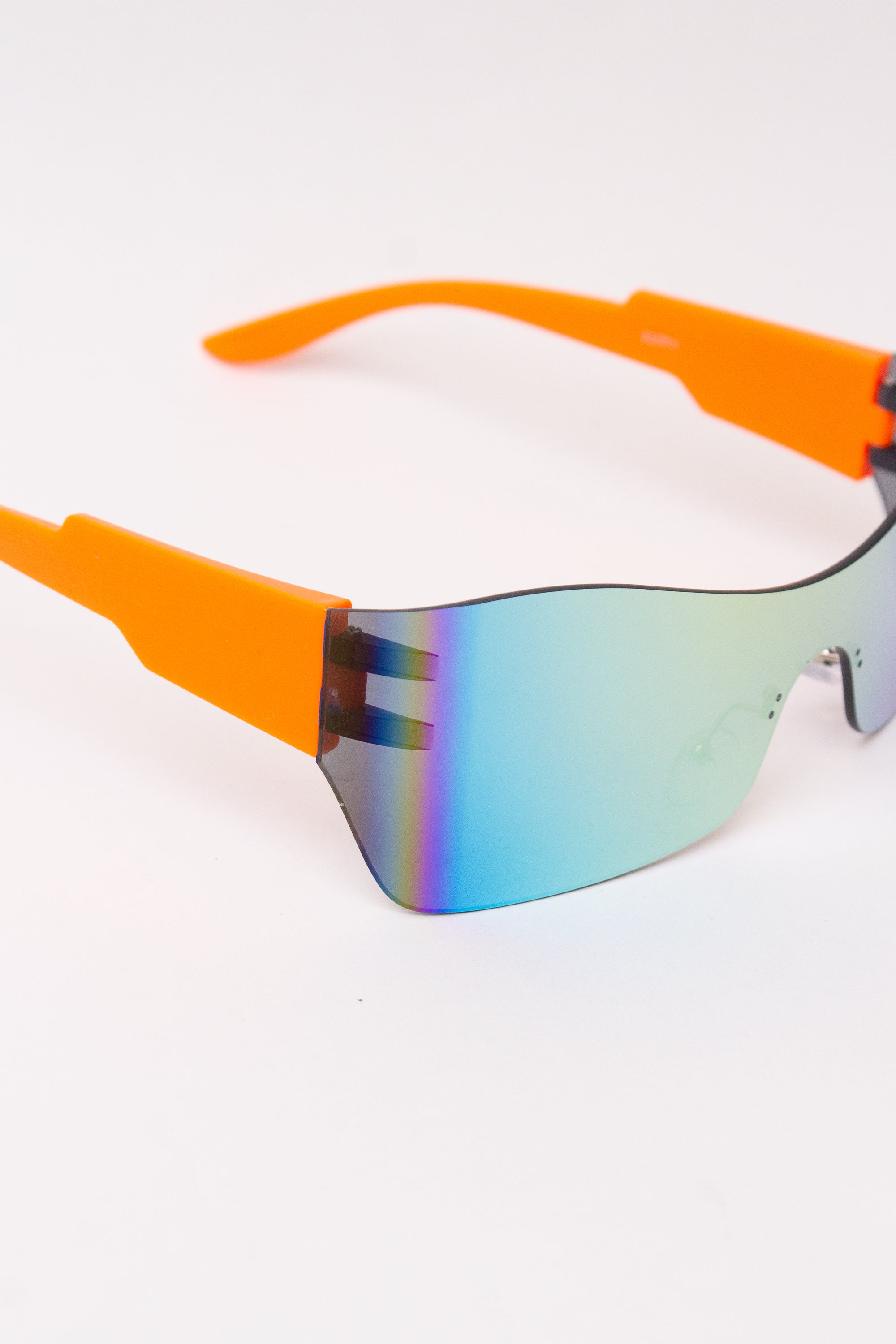 Narrow Shield Sunglasses - Orange