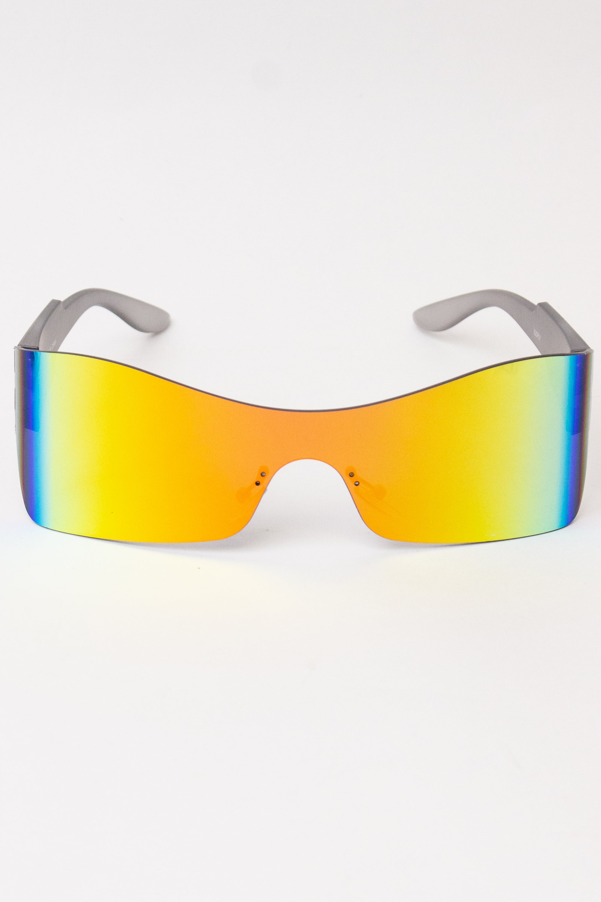 Narrow Shield Sunglasses - Gold