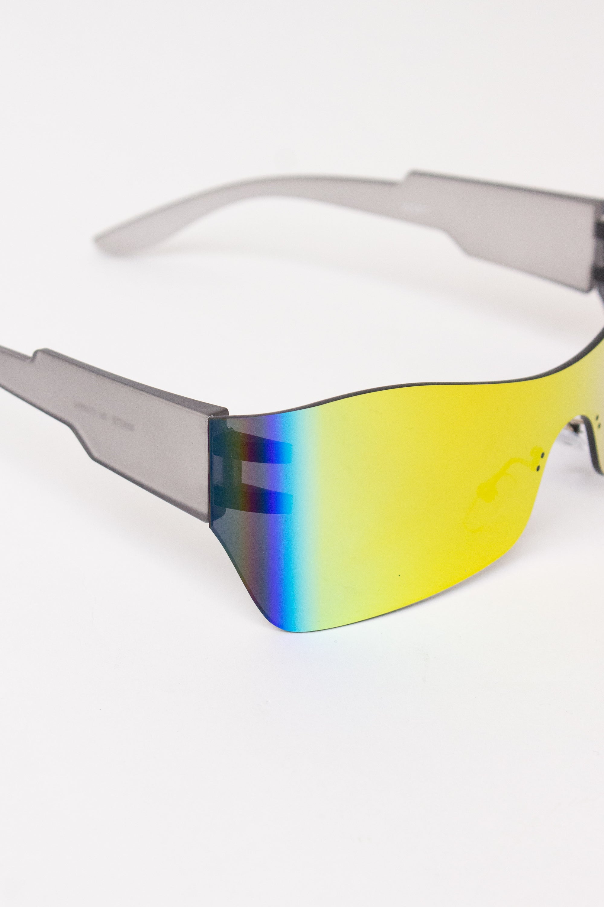 Narrow Shield Sunglasses - Gold