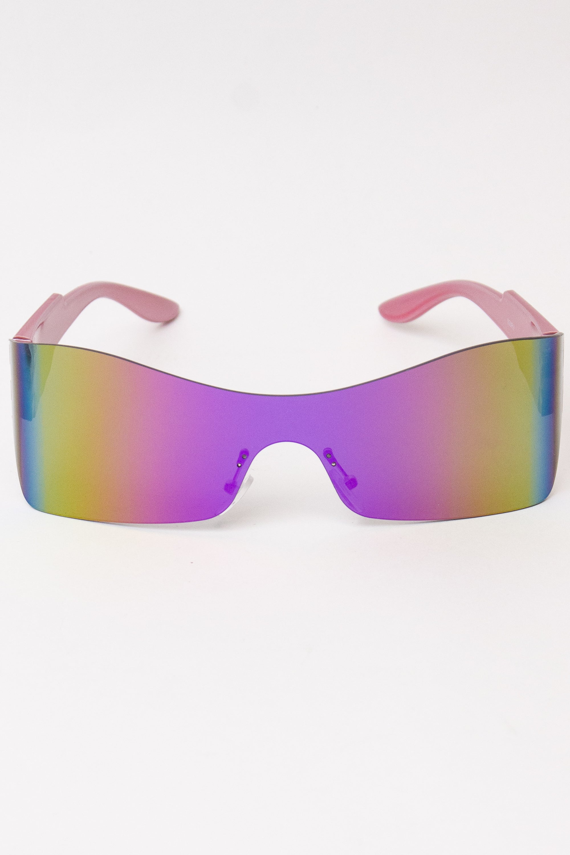 Narrow Shield Sunglasses - Purple