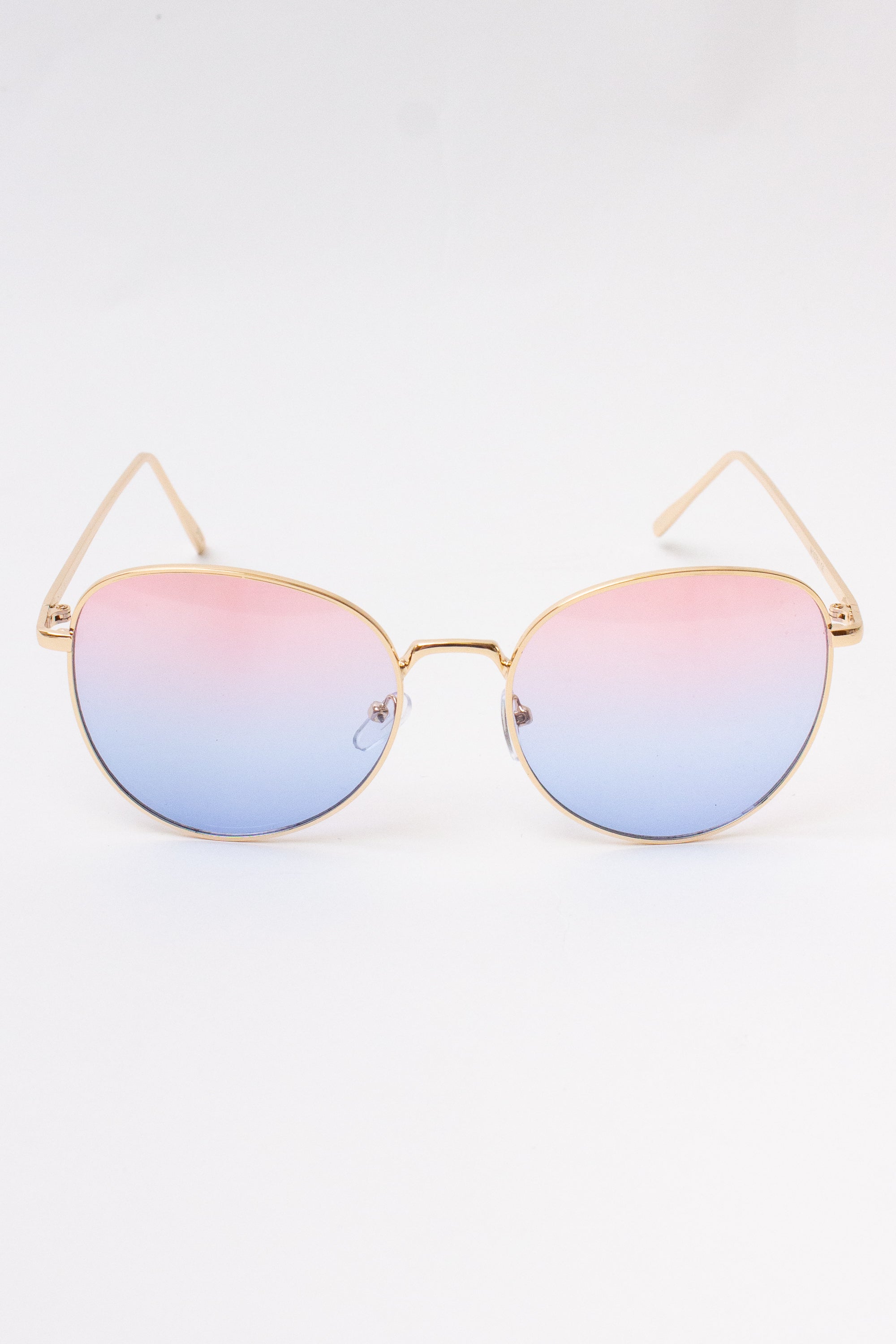 Rounded Square Ombre Sunglasses - Pink/Blue