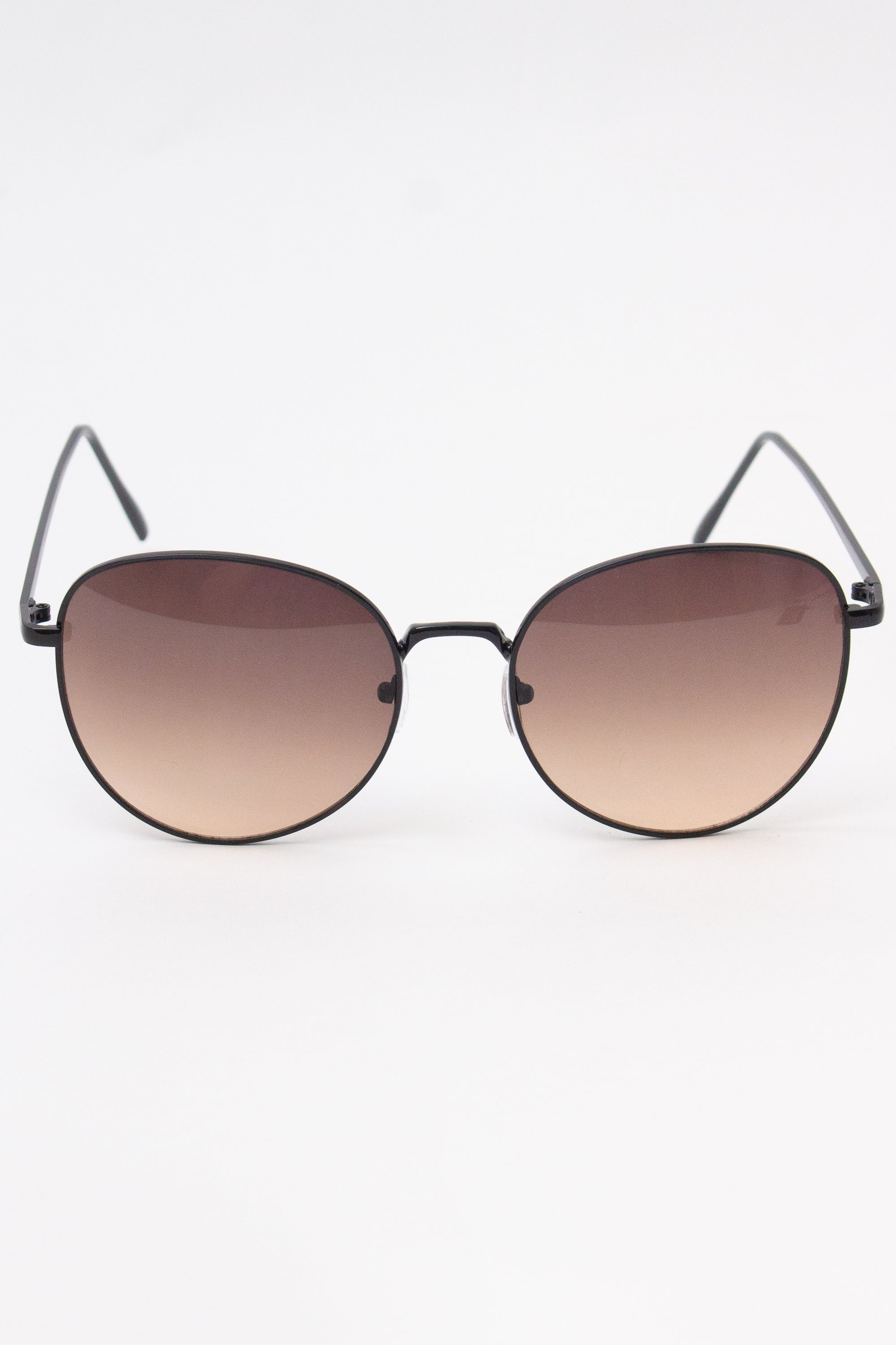 Rounded Square Ombre Sunglasses - Brown
