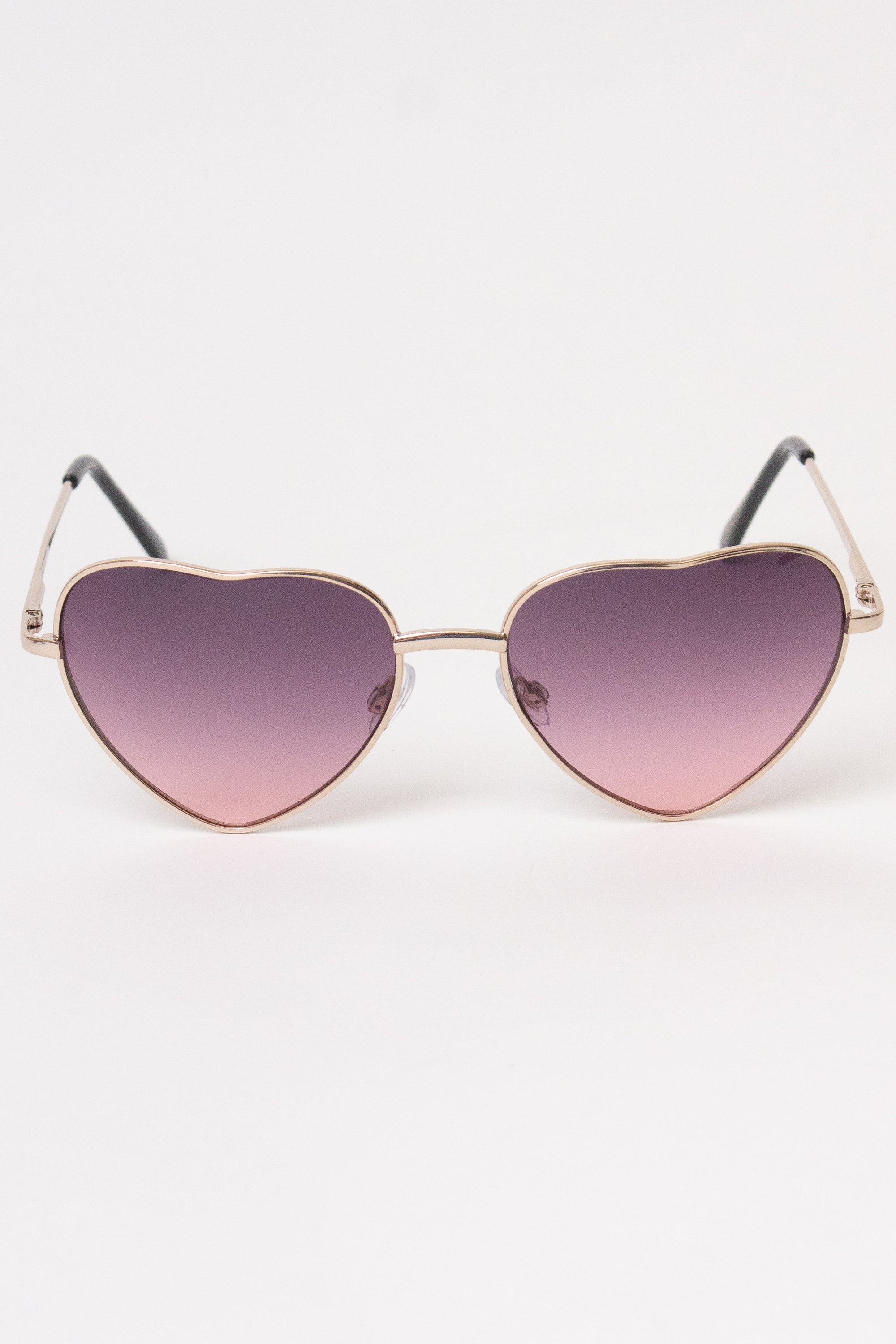 Ombre Heart Sunglasses - Mauve