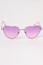 Ombre Heart Sunglasses - Purple