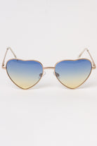 Ombre Heart Sunglasses - Blue/Yellow