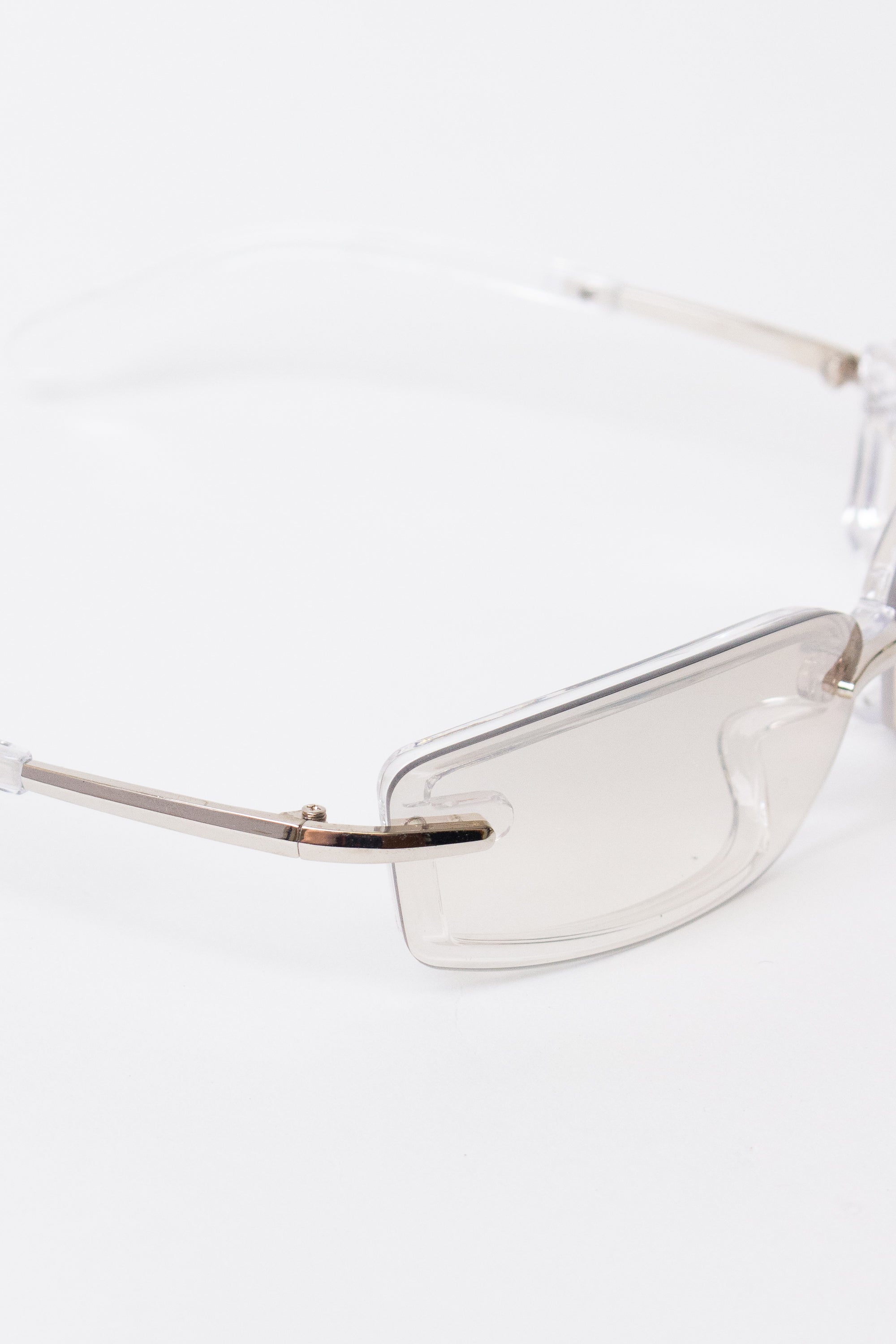 Y2K Clear Rectangle Lens Sunglasses